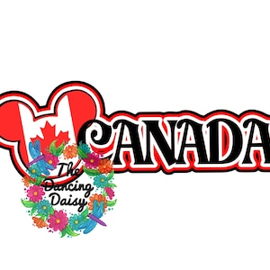 SVG DIGITAL FILE - Canada Flag Epcot Mickey ears