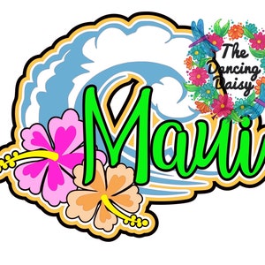 SVG DIGITAL FILE - Maui Hawaii Island - Hawaiian islands wave