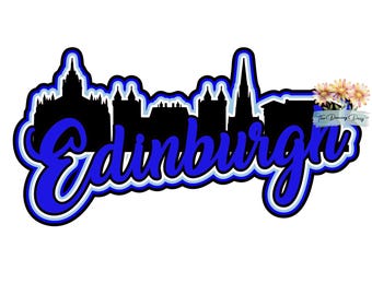 Edinburgh, SCOTLAND - bagpipes - highlands Travel Die Cut:  Scrapbook Embellishment