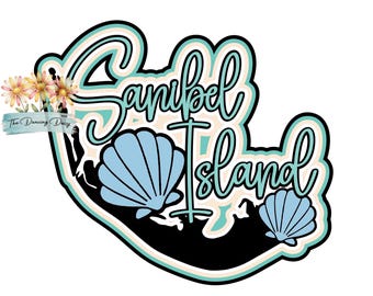 Sanibel Island Scrapbook Title: Florida islands seashells Die Cut Embellishment