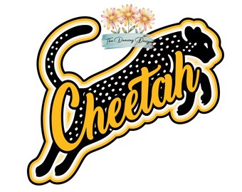 CHEETAH - Zoo Day - Die Cut Scrapbook Embellishment / Title - PHYSICAL ITEM