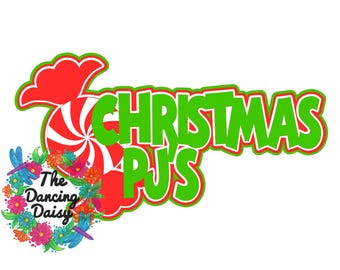 Christmas PJ'S - pajamas holiday die cut for scrapbooking - paper piecing