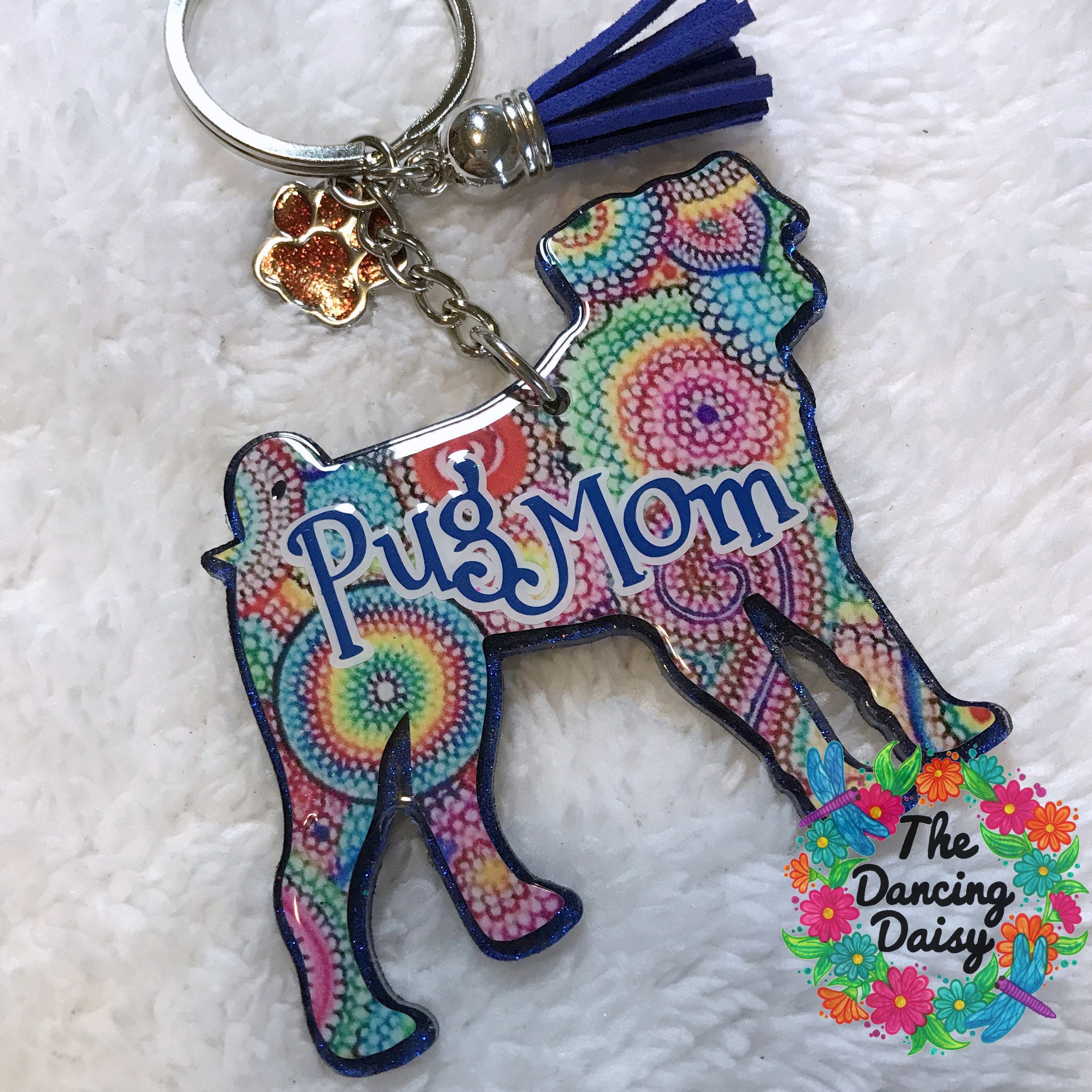 Louis Vuitton Dog Charm Keychain