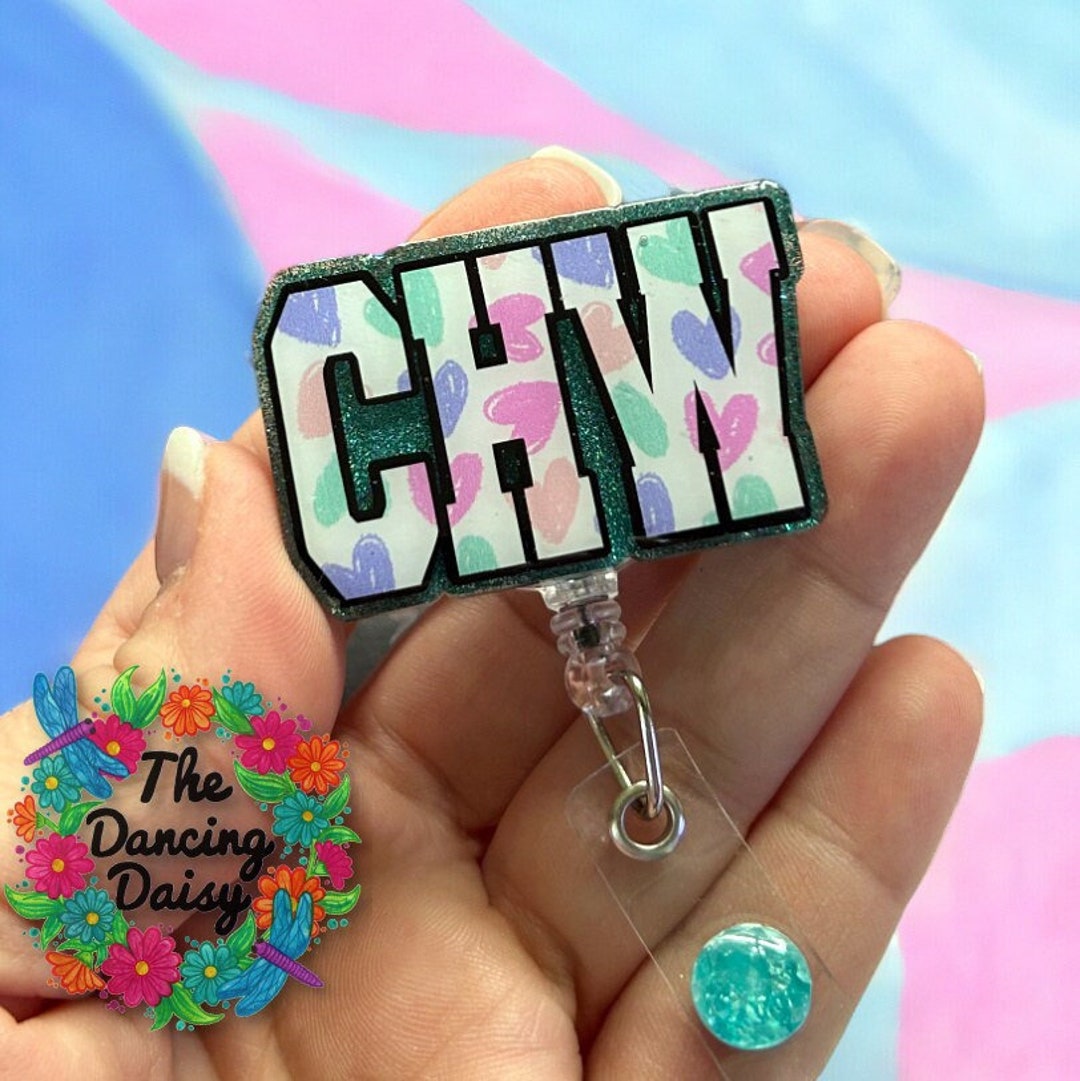 CHW Abbreviation / Initial Badge Reel - Etsy
