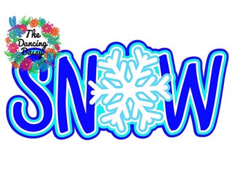 Snow - winter sports - Die Cut Scrapbook Embellishment / Title - PHYSICAL ITEM
