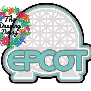 EPCOT - SPACESHIP EARTH Logo  - Physical die cut Title - D I S N E Y scrapbooking