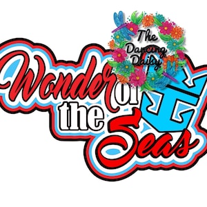 SVG DIGITAL FILE -  Royal Caribbean Cruise Ship - Wonder