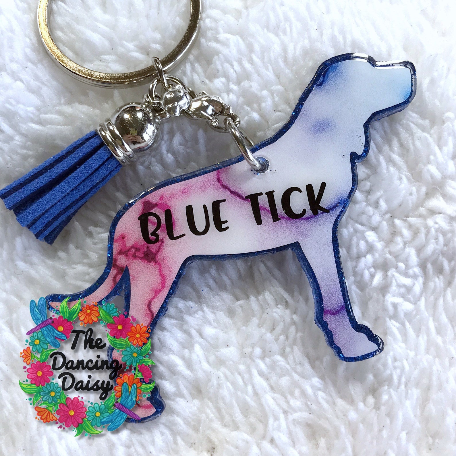 Blue Tick Coonhound custom acrylic keychain | Etsy