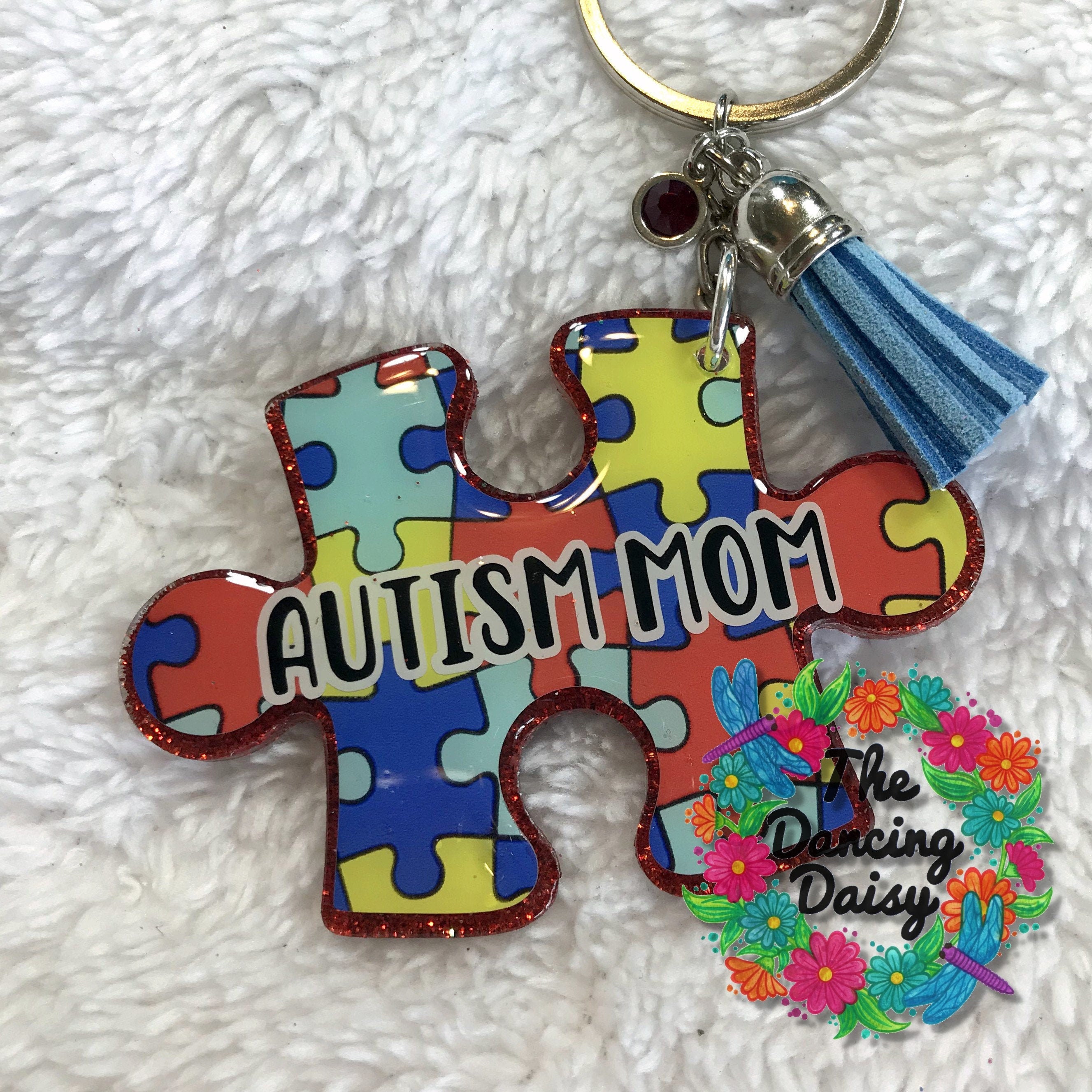 Acrylic Autism Awareness keychain Puzzle piece 2 keychains Etsy