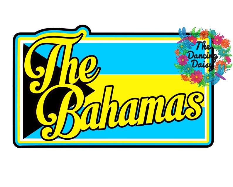 Bahamas Script BAHAMAS - Flag - Cruise Travel - Die Cut Scrapbook Embellishment ...