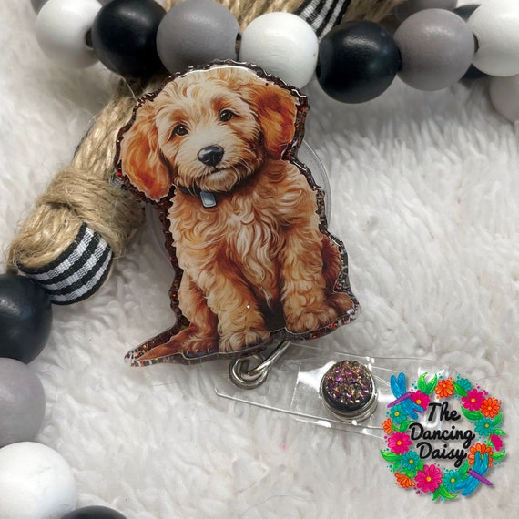 Goldendoodle / Labradoodle Dog - Badge Reel