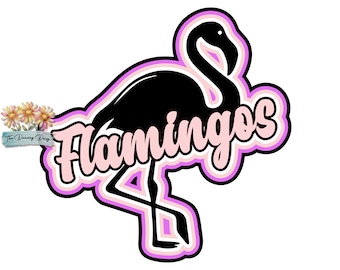 FLAMINGOS - Zoo Day - Die Cut Scrapbook Embellishment / Title - PHYSICAL ITEM