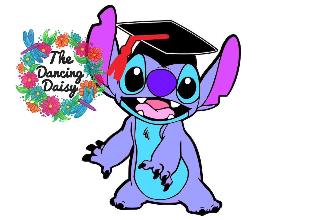 SVG DIGITAL FILE Disney Stitch Graduate standing die cut Etsy