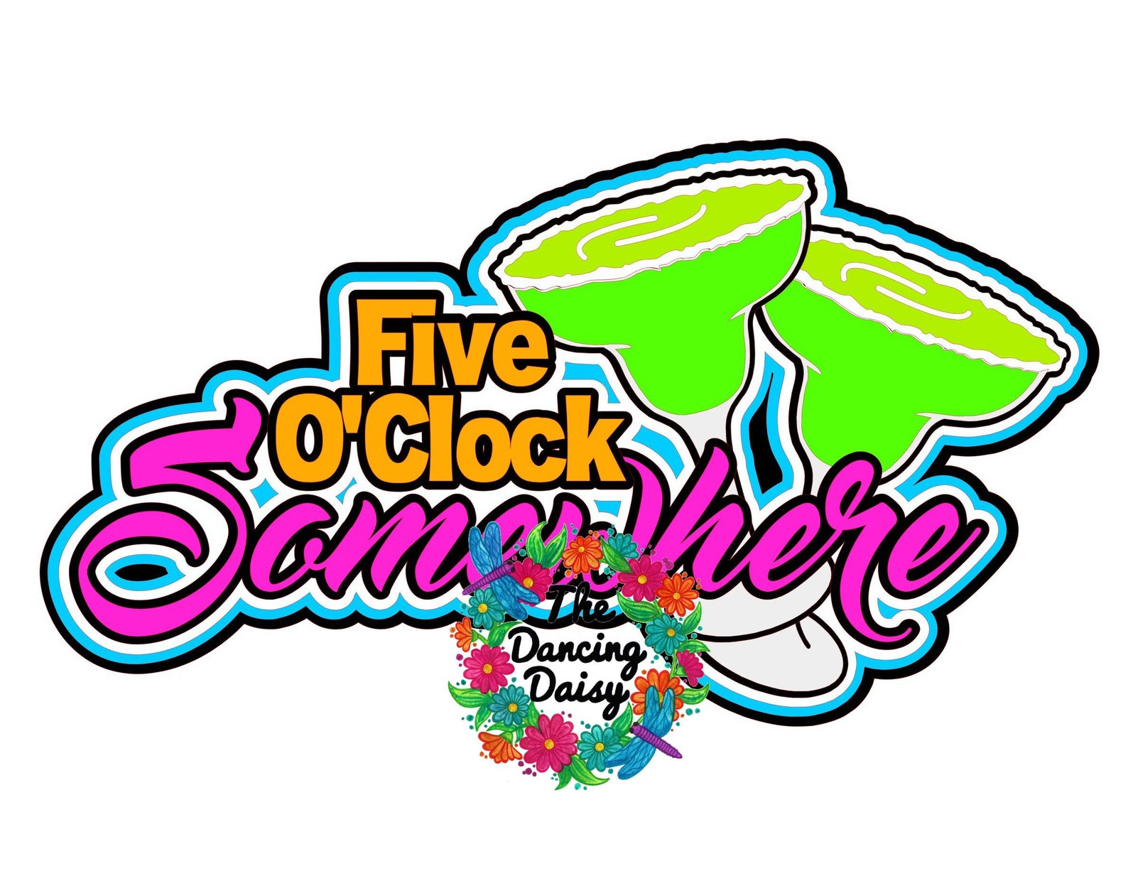 SVG DIGITAL FILE Five o'clock somewhere Margarita die Etsy