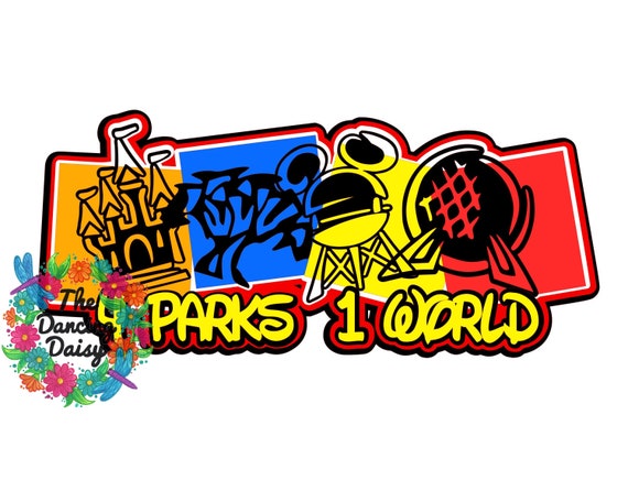 Svg Digital File Disney Four Parks One World Die Cut Etsy