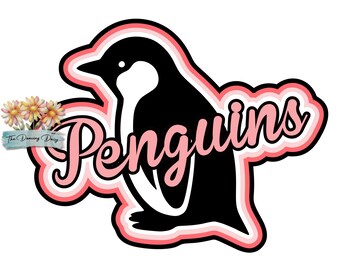 PENGUINS - Zoo Day - Die Cut Scrapbook Embellishment / Title - PHYSICAL ITEM