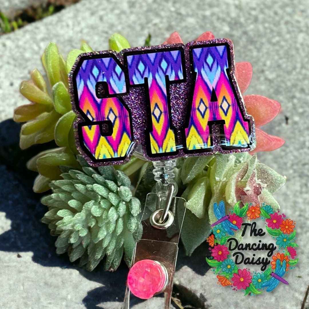 STA ACRONYM Custom Badge Reel Abbreviation Etsy