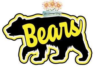 BEARS - Zoo Day - Die Cut Scrapbook Embellishment / Title - PHYSICAL ITEM