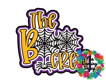 The Boo Crew - halloween seasonal Die Cut Scrapbook Embellishment / Title - PHYSICAL ITEM