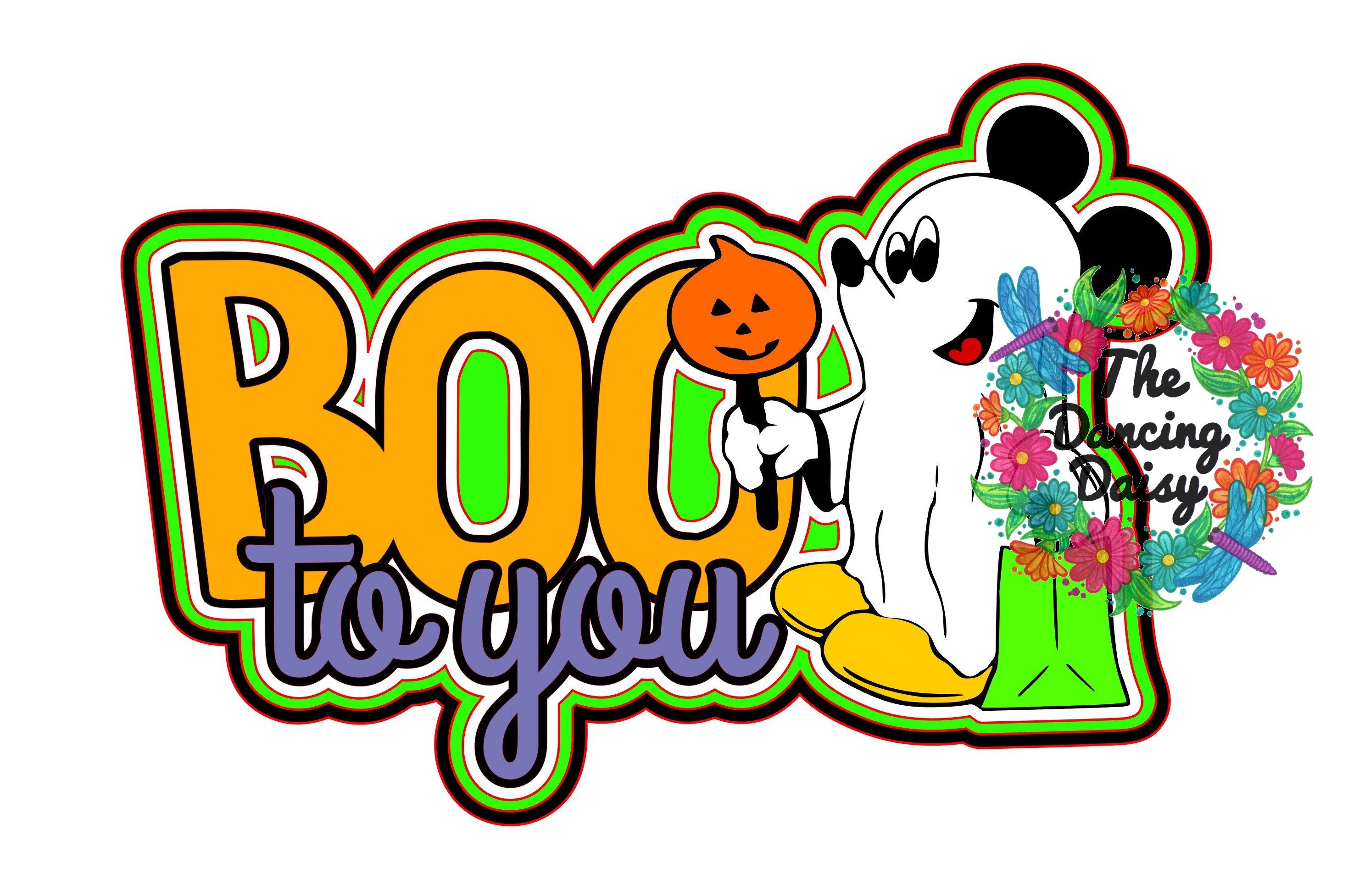SVG DIGITAL FILE Disney Boo to You Halloween die cut Etsy