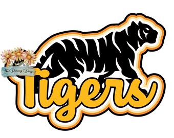 TIGERS - Zoo Day - Die Cut Scrapbook Embellishment / Title - PHYSICAL ITEM