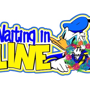 SVG DIGITAL FILE - Angry Donald Duck, Waiting in line