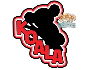 Koala - Zoo Day - Die Cut Scrapbook Embellishment / Title - PHYSICAL ITEM