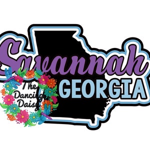 SVG DIGITAL FILE - Savannah Georgia travel / vacation