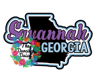 SVG DIGITAL FILE - Savannah Georgia travel / vacation