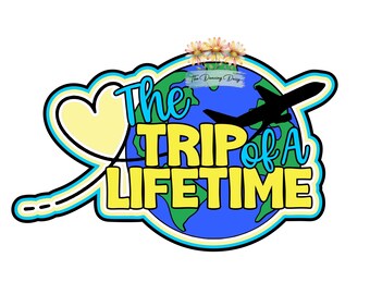 The Trip of a Lifetime - vacation travel - Die Cut Scrapbook Embellishment / Title - PHYSICAL ITEM