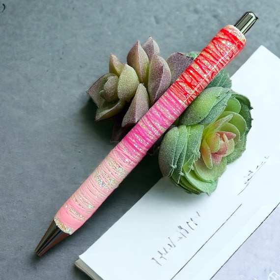 Red Pink spider Web Pens BALLPOINT Refillable Epoxy Pen Etsy