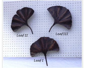 Forged Copper, Large, Individual Ginkgo Leaves Wall Art