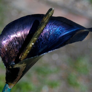 Forged Flame Blued Steel Calla Lily
