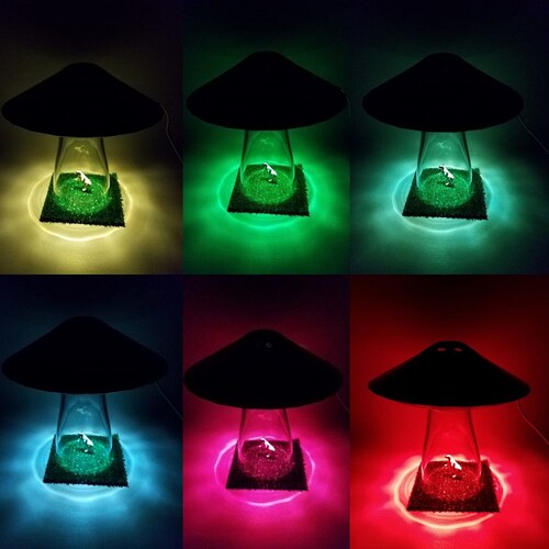 UFO エイリアン アブダクション デスクランプ SF シルバー 宇宙船 宇宙