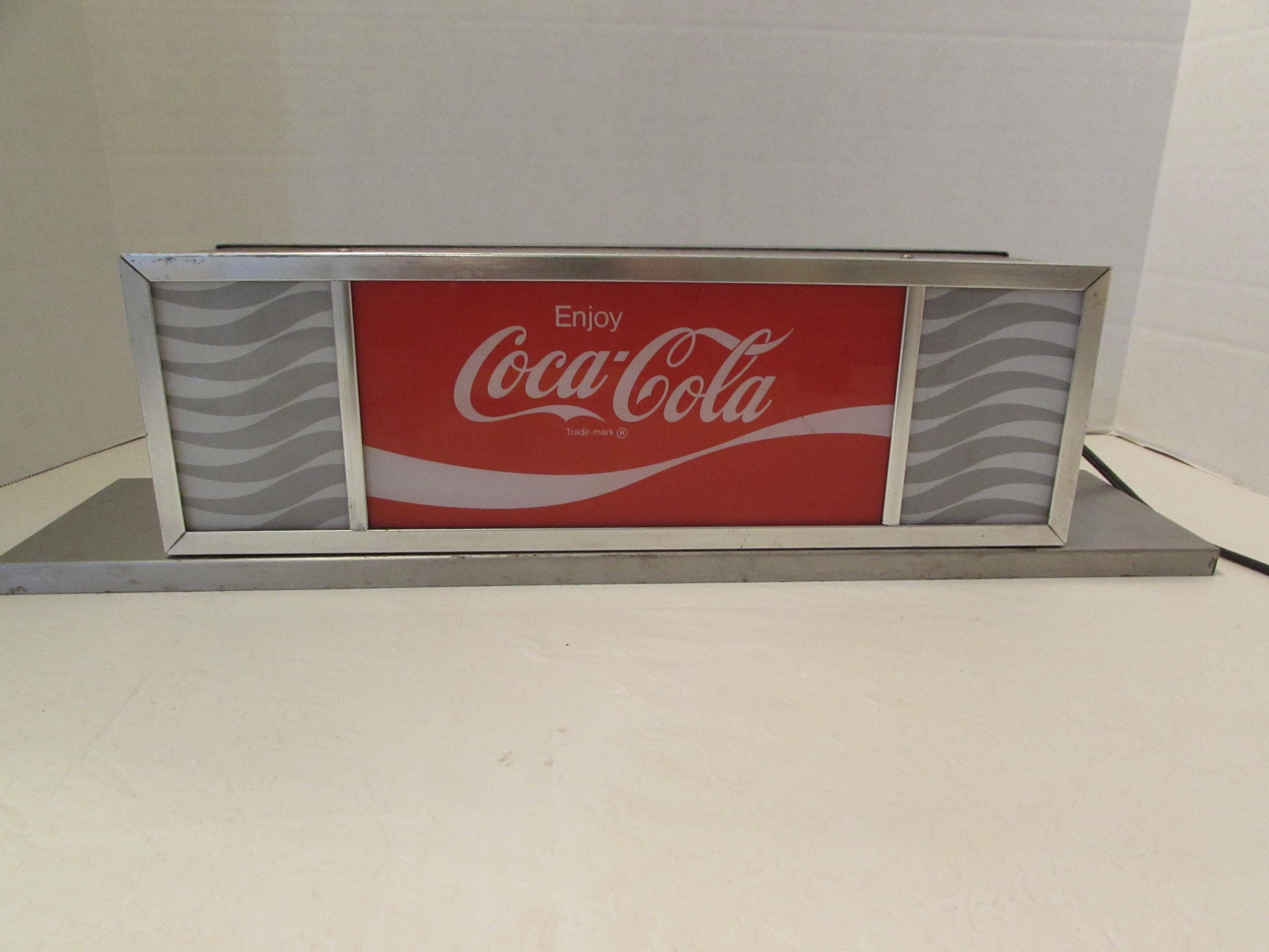 Coca Cola アクリル製ライトアップサイン ヴィンテージ コカコーラ Vintage 1980s Coca Cola Light up Restaurant Sign: Man Cave Decor