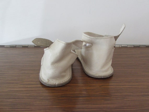 Leather Baby Shoes, Vintage Leather Baby Shoes, V… - image 4