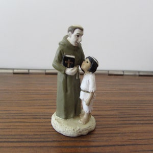 Miniatures, Miniature Monk and Young Boy, Miniature Figurines, Vintage Miniature Monk and Child, Monk Miniature,