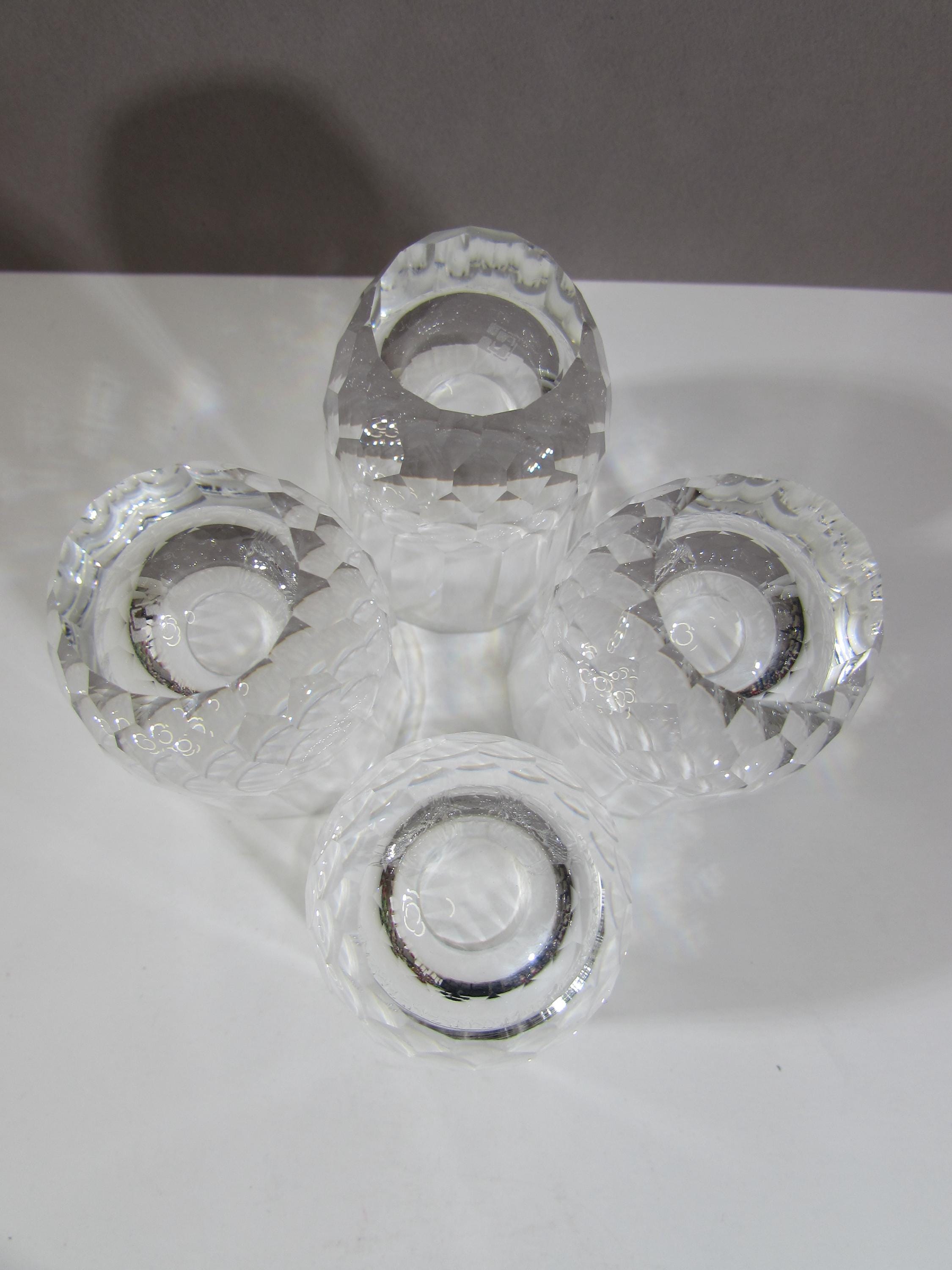 Vintage Swarovski Shot Glasses - Set of 4 Retired Silver Crystal