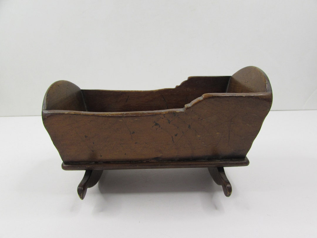 Doll Cradle Vintage Wood Doll Cradle Small Vintage Wood Doll Etsy