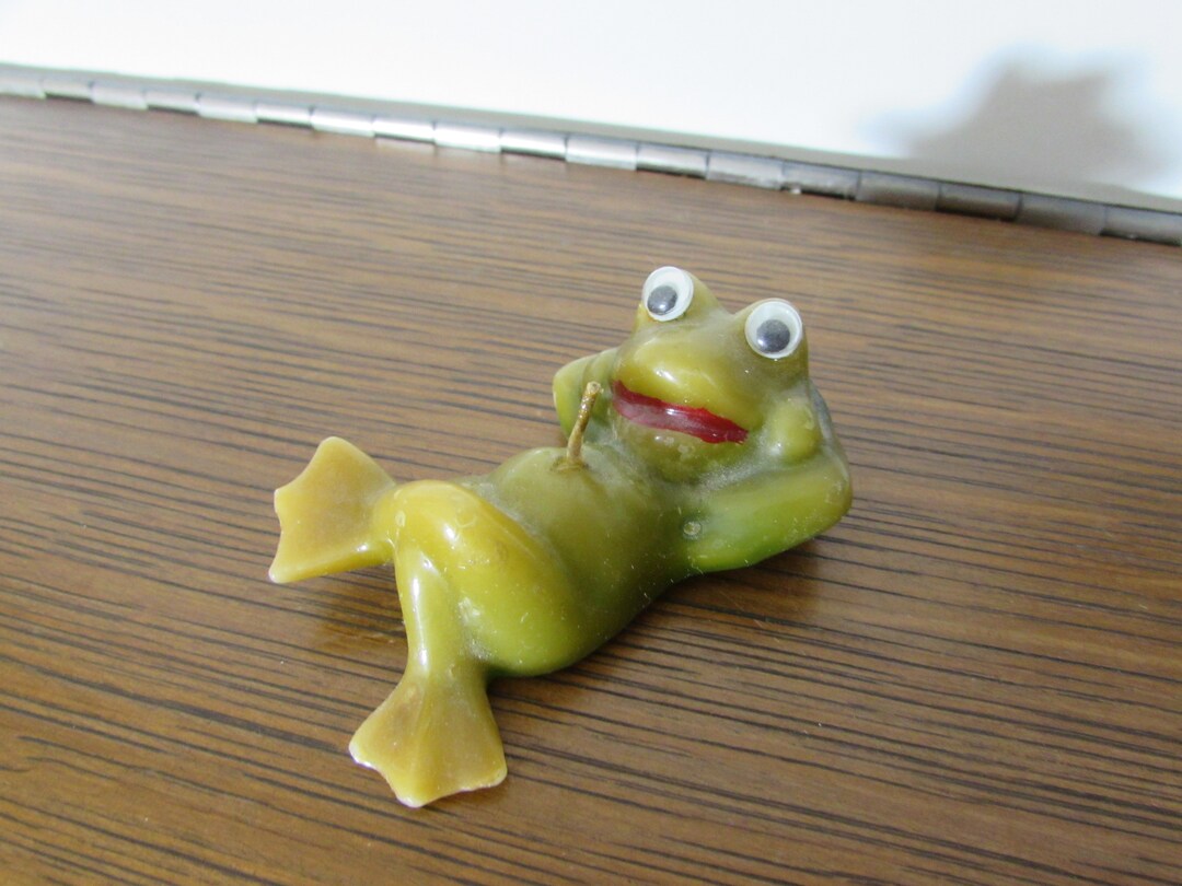 Frog Candle, Vintage Frog Candle, Small Frog Candle, Old Frog Candle, Candles, Frogs, Etsy