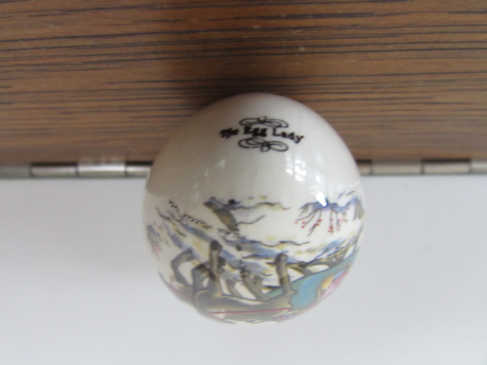 Christmas Egg Vintage Christmas Egg Ornament Hand Painted Etsy