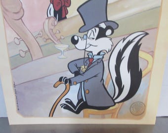 Vintage Pepe Le Pew Print: 1990s Warner Bros. Cartoon Art - Etsy