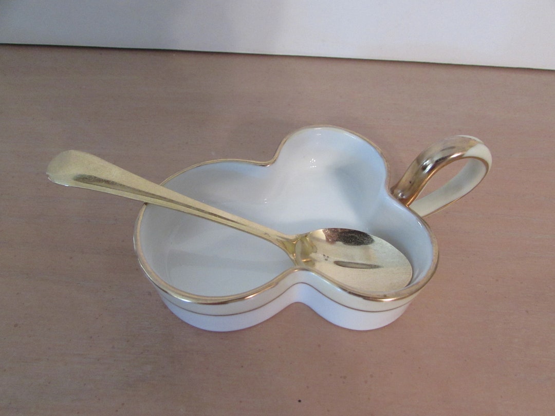 Condiment Dish, Nippon Condiment Dish With Spoon, Condiment Dish With