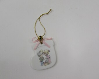 Enesco Precious Moments Miniature Christmas Stocking Ornament (1995)