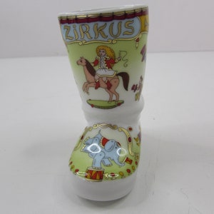 Ornament, Ornaments, Christmas Tree Ornaments, Hutschenreuther Santa Boot, Zirkus Boot Ornament, Germany Hutschenreuther Boot