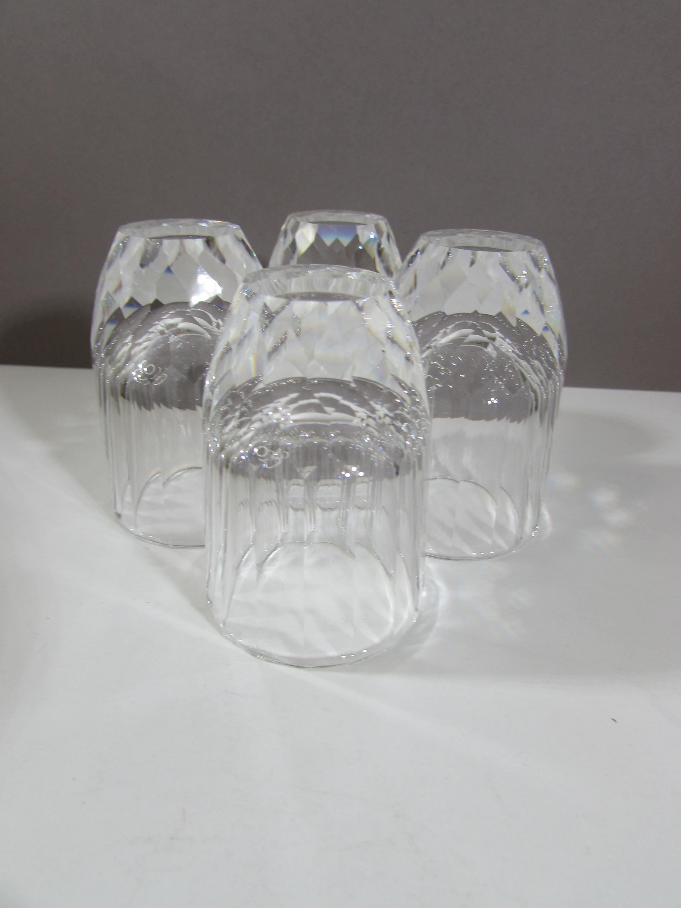 スワロフスキー シルバー クリスタル シュナップス/ショットグラス セット Vintage Swarovski Shot Glasses - Set of 4 Retired Silver Crystal