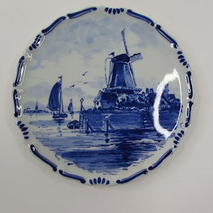 Delft, Vintage Delft Wall Decor, Signed Delft Wall Decor/Hot Plate, Delft Wall Decor,