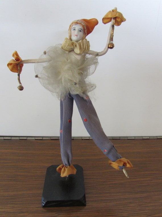 アンティークピエロ Antique Pierrot Jester Girl Figure: Made in Japan, 1920s-30s - Etsy