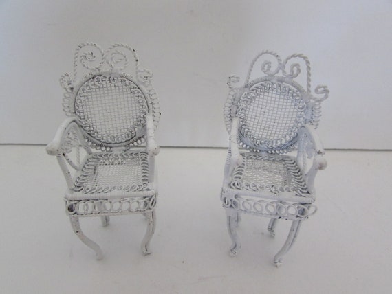 antique metal doll furniture