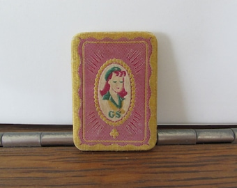 Vintage 1944 Girl Scout Fabric Pin: Rare WWII Era Collectible